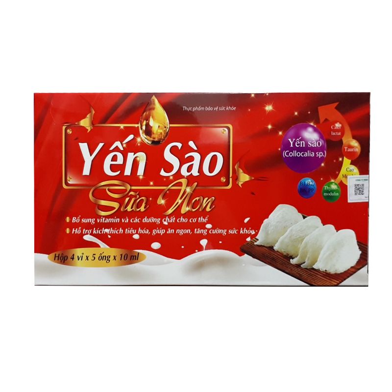 Siro Yến Sào Sữa Non giúp ăn ngủ ngon, tiếu hóa tốt, tăng đề kháng cho trẻ từ 6 tháng tuổi - Hộp 20 ống