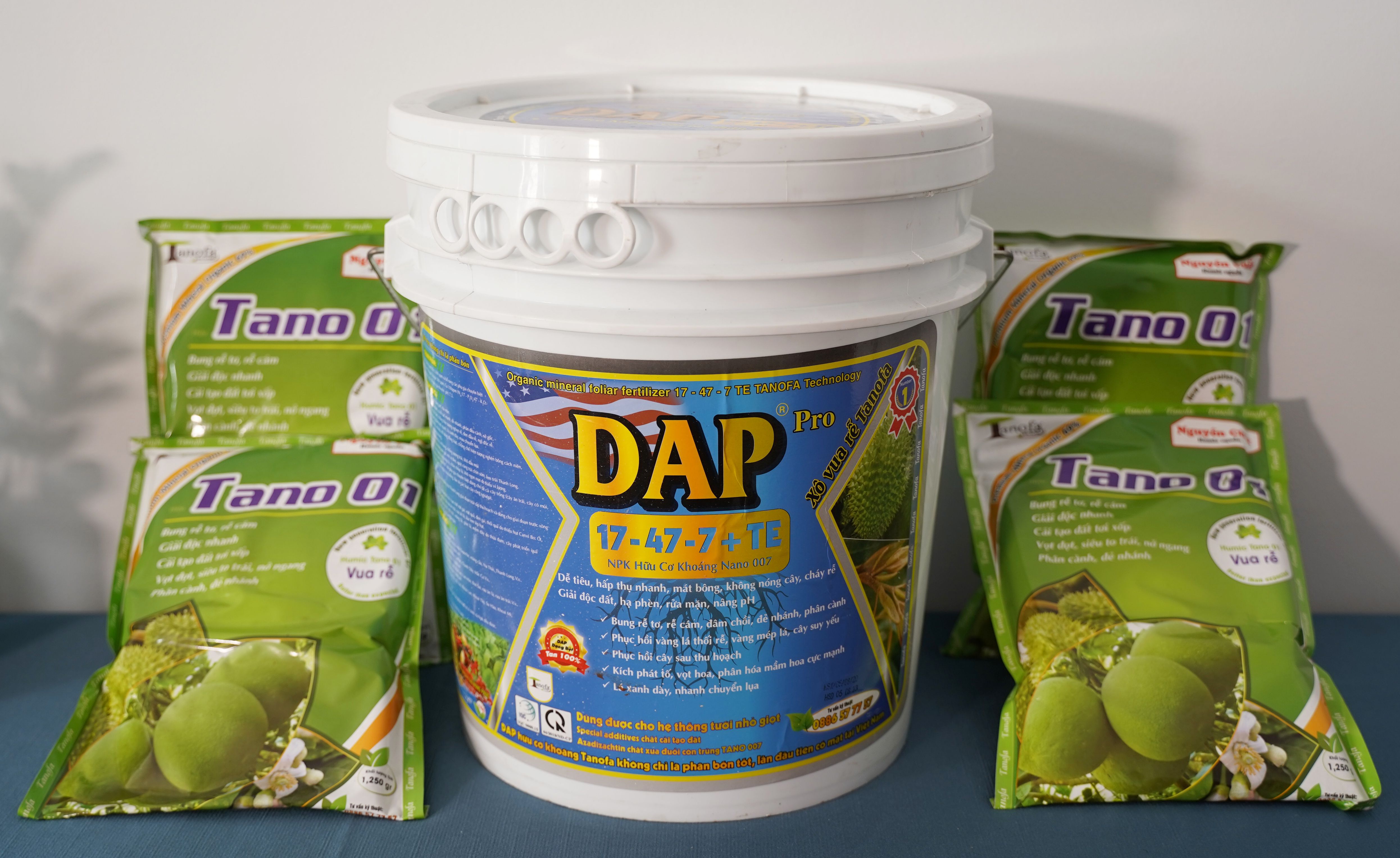 Phân bón gốc dap hữu cơ khoáng 17-47-7 xô 17kg
