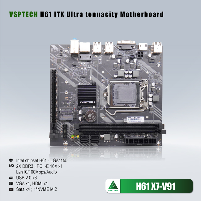 Bo Mạch Chủ | MAINBOARD VSPTECH H61 X7 V91