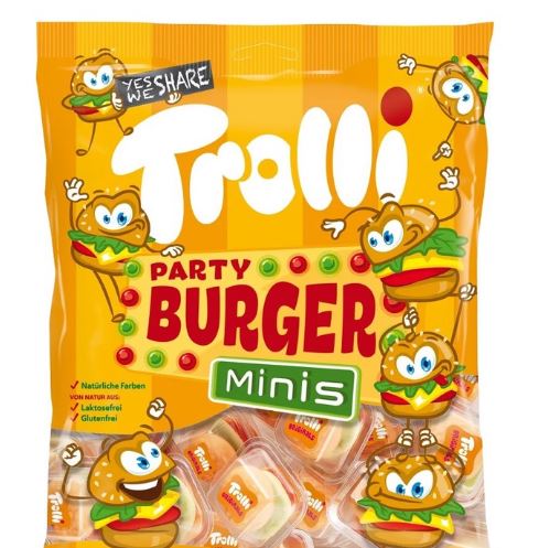 Kẹo dẻo bánh kẹp trolli party burger minis 90gr - hàng đức