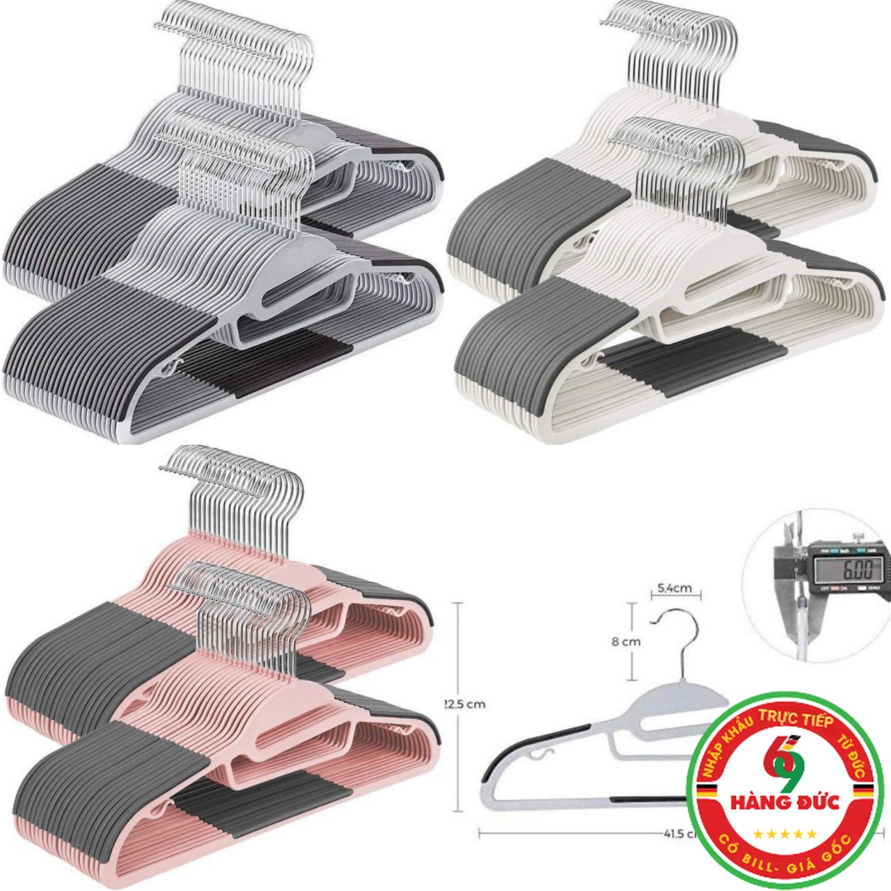 Mắc treo quần áo songmics set 50 cái - hangduc69