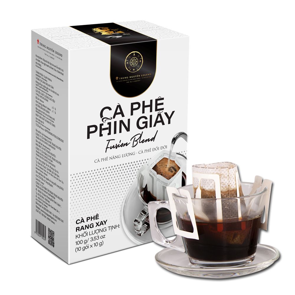 Cà phê phin giấy Trung Nguyên Fusion Blend( Hộp 10 Gói)