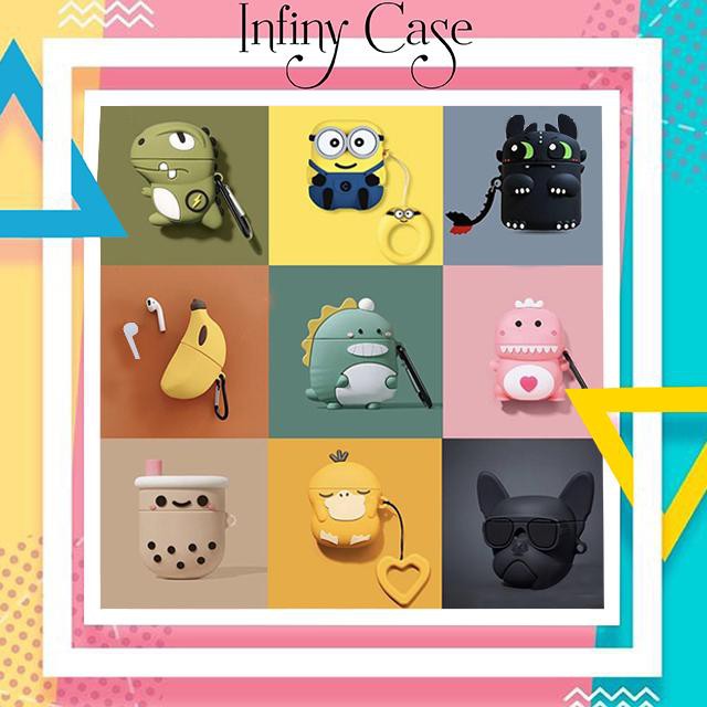 Case vỏ bọc silicon dẻo hình thú đựng tai nghe Airpods Pro dễ thương - Infinity Case Shop đa dạng mẫu mã màu sắc kích cỡ cam kết hàng đúng mô tả chất lượng đảm bảo