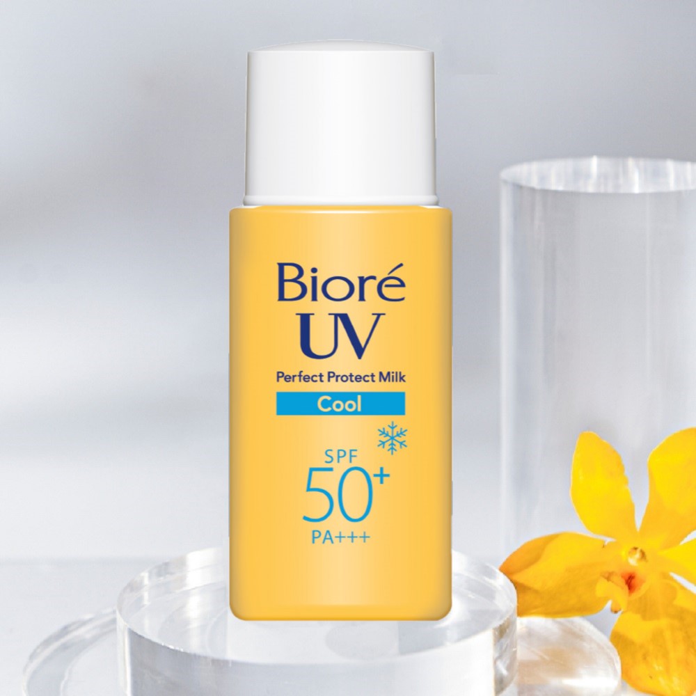 Kem chống nắng biore dạng sữa chống nắng bảo vệ hoàn hảo - mát lạnh bioré uv perfect protect milk cool spf50/pa+++ 25ml
