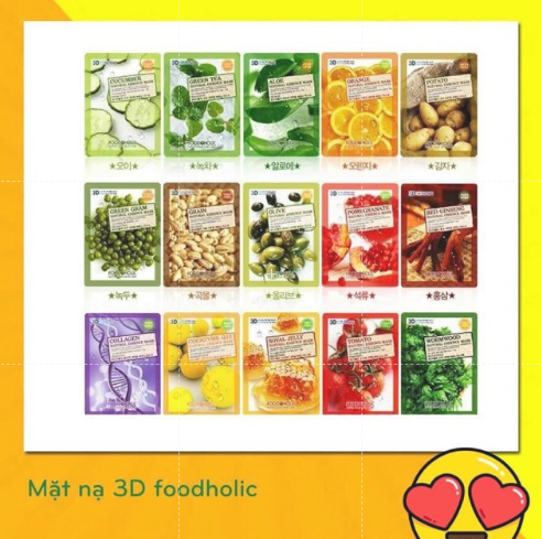 Mặt nạ thiên nhiên foodholic 3d mask - lamii beauty