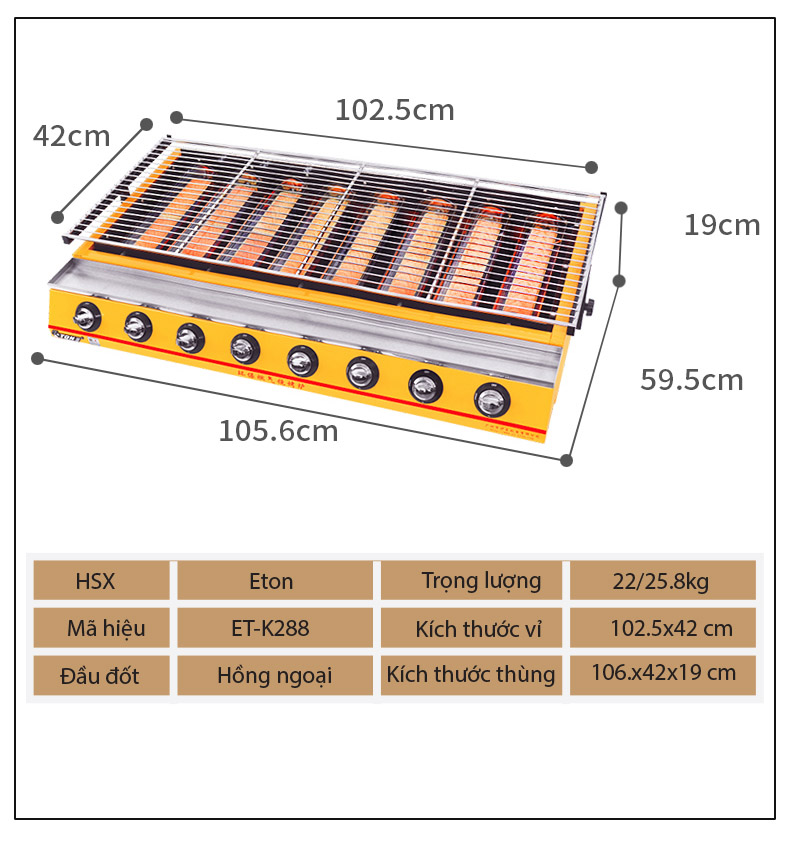 Bếp Nướng Gas Eton