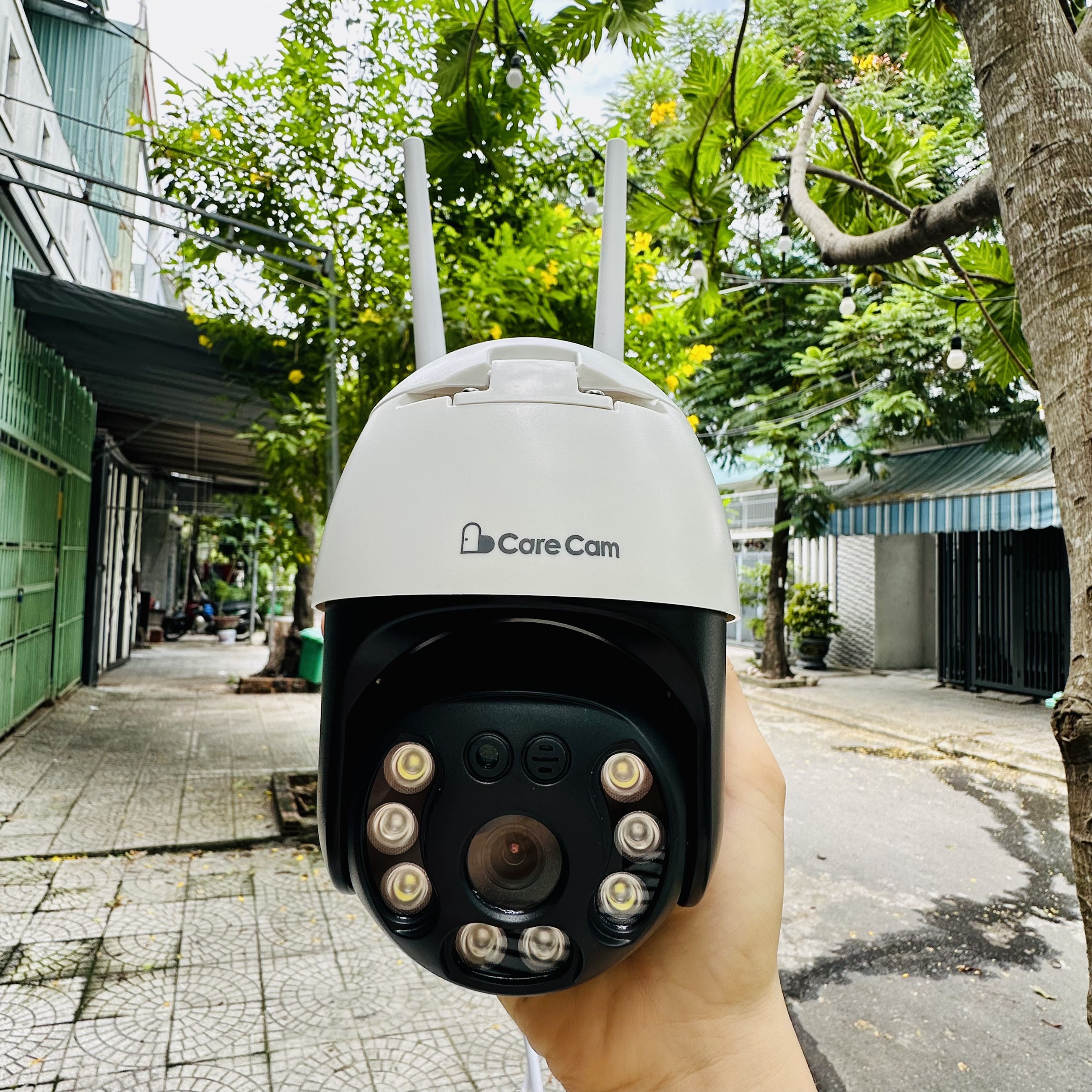Camera CARECAM HK30 Xoay 360 Độ 3K 5.0MP 1080p- Đàm Thoại 2 Chiều- Ban Đêm Có Màu- Báo Động Chống Trộm- Wifi Không Dây Ngoài Trời