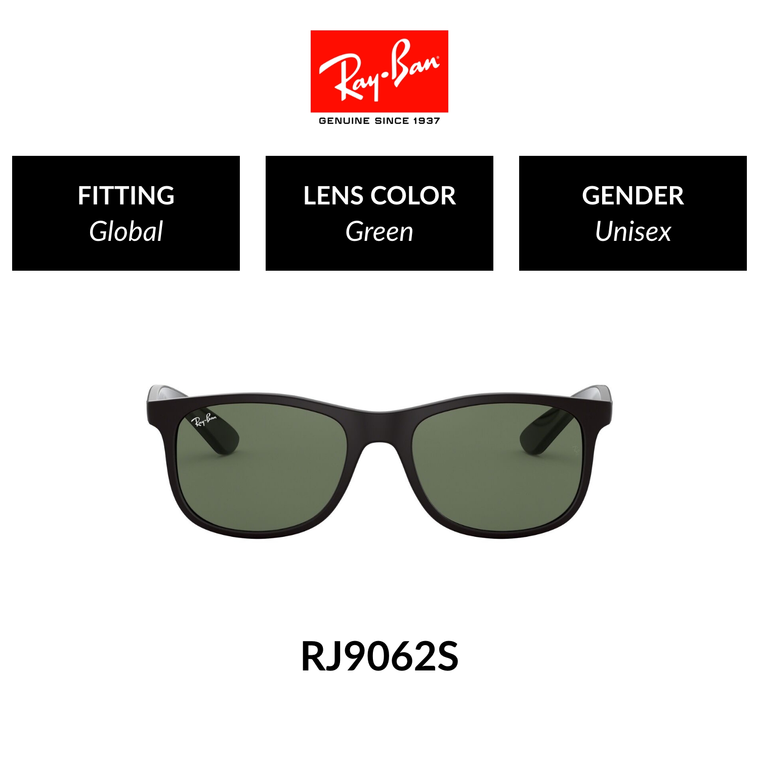 Mắt kính ray-ban cho trẻ em new wayfarer - rj9062s 701371 size 48