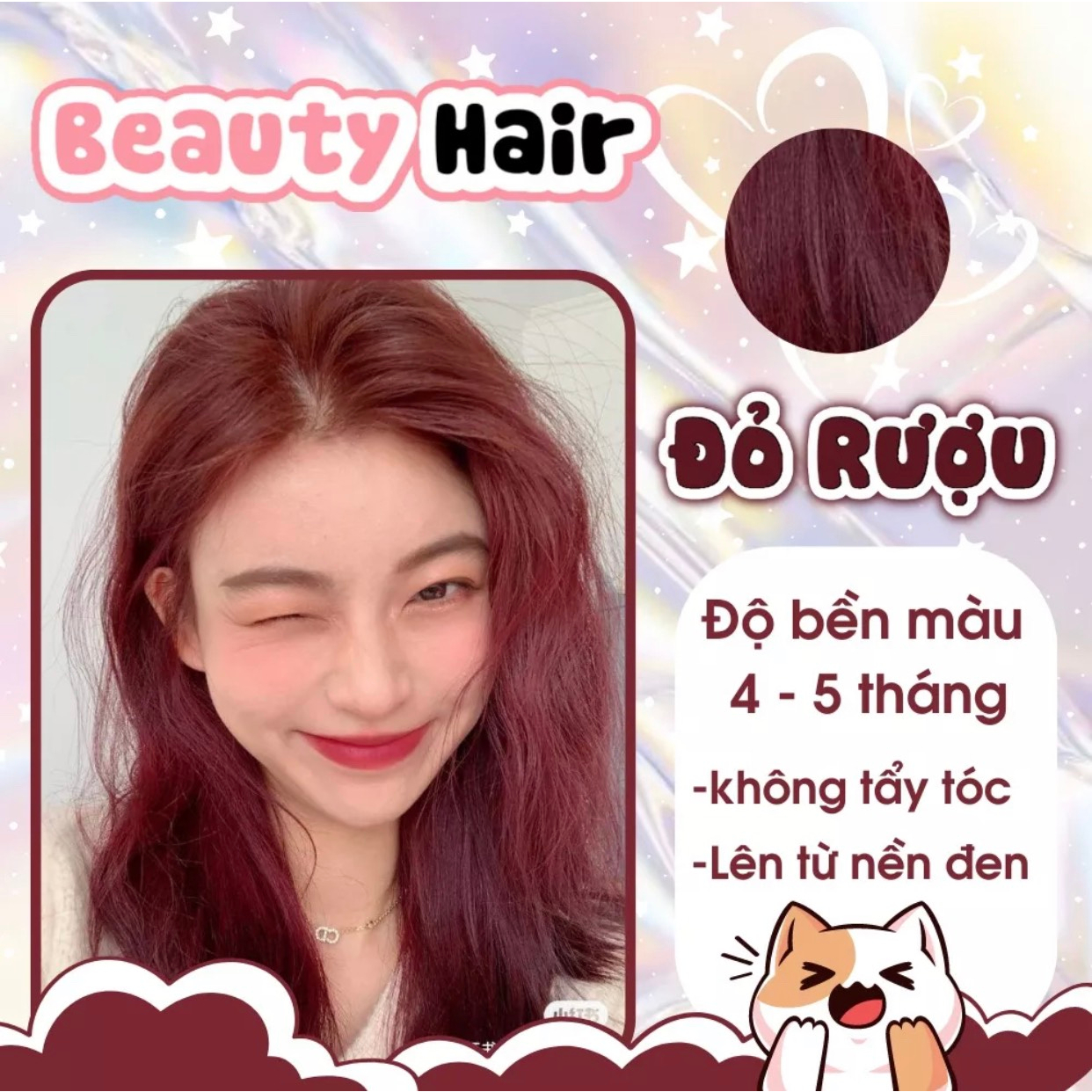 Thuốc nhuộm tóc Đỏ, thuốc nhuộm tóc tại nhà màu Đỏ Rượu