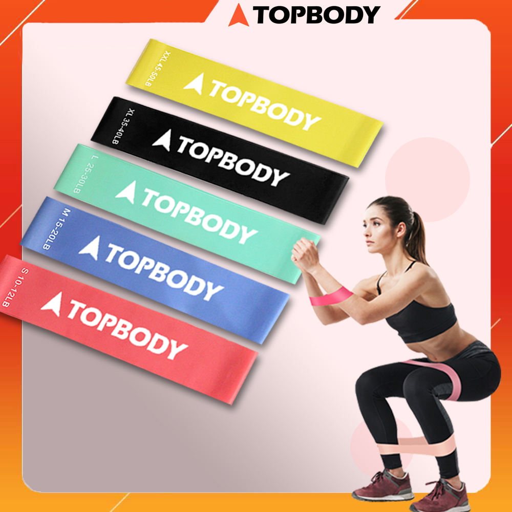 Dây kháng lực tập gym, dây miniband tập mông đùi TOPBODY BẢN MỚI