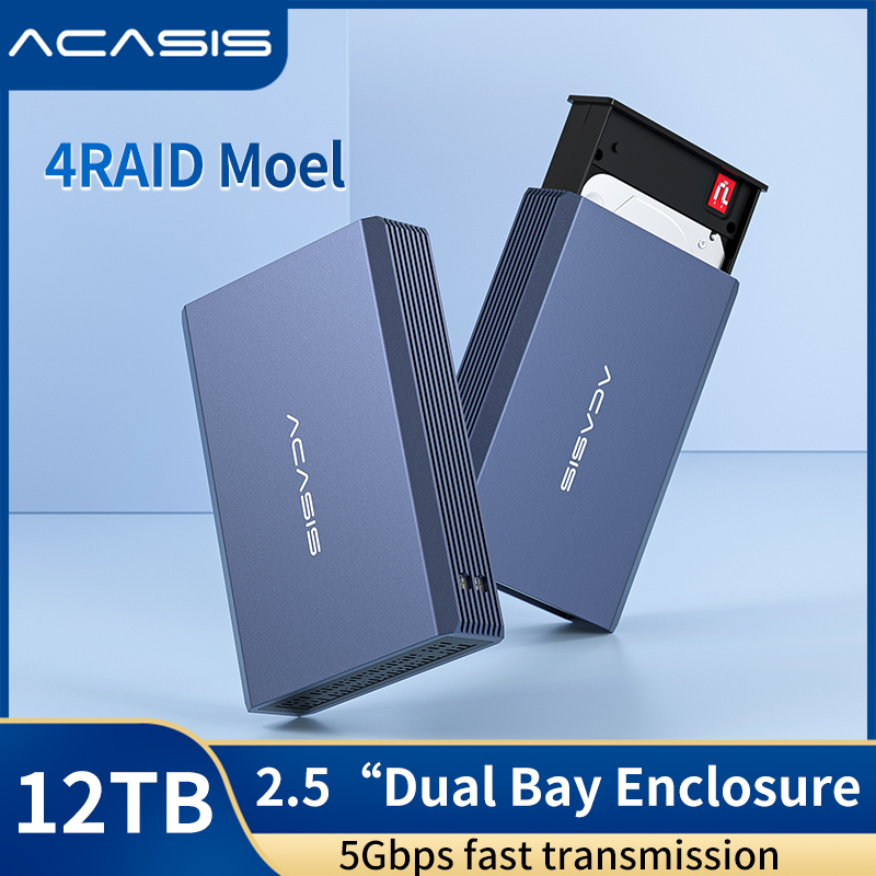 ACASIS Đĩa Array Usb3.0 Hộp Đĩa Cứng Kép 2.5 Inch Máy Tính Xách Tay Di Động Hộp Đĩa Cứng Đĩa Đôi Tủ Đĩa Cứng Với Chức Năng RAID