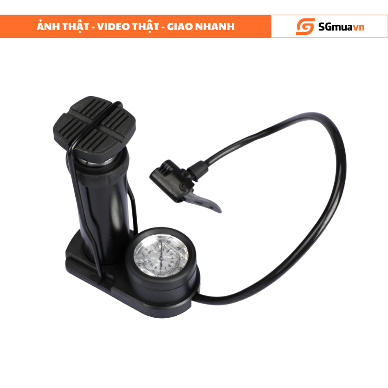 Bơm hơi đạp chân mini đa năng tiện dụng bơm được các loại lốp xe