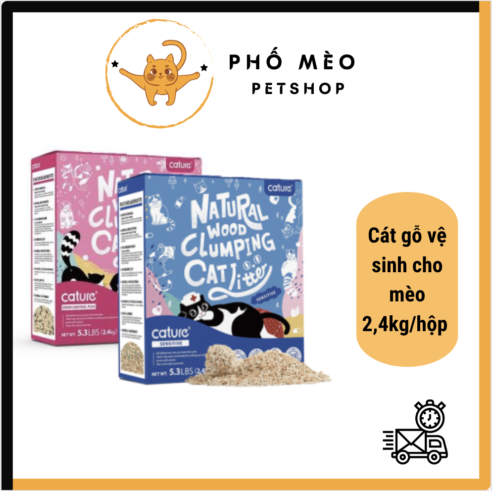 Cát gỗ Cature cho mèo 2,4kg