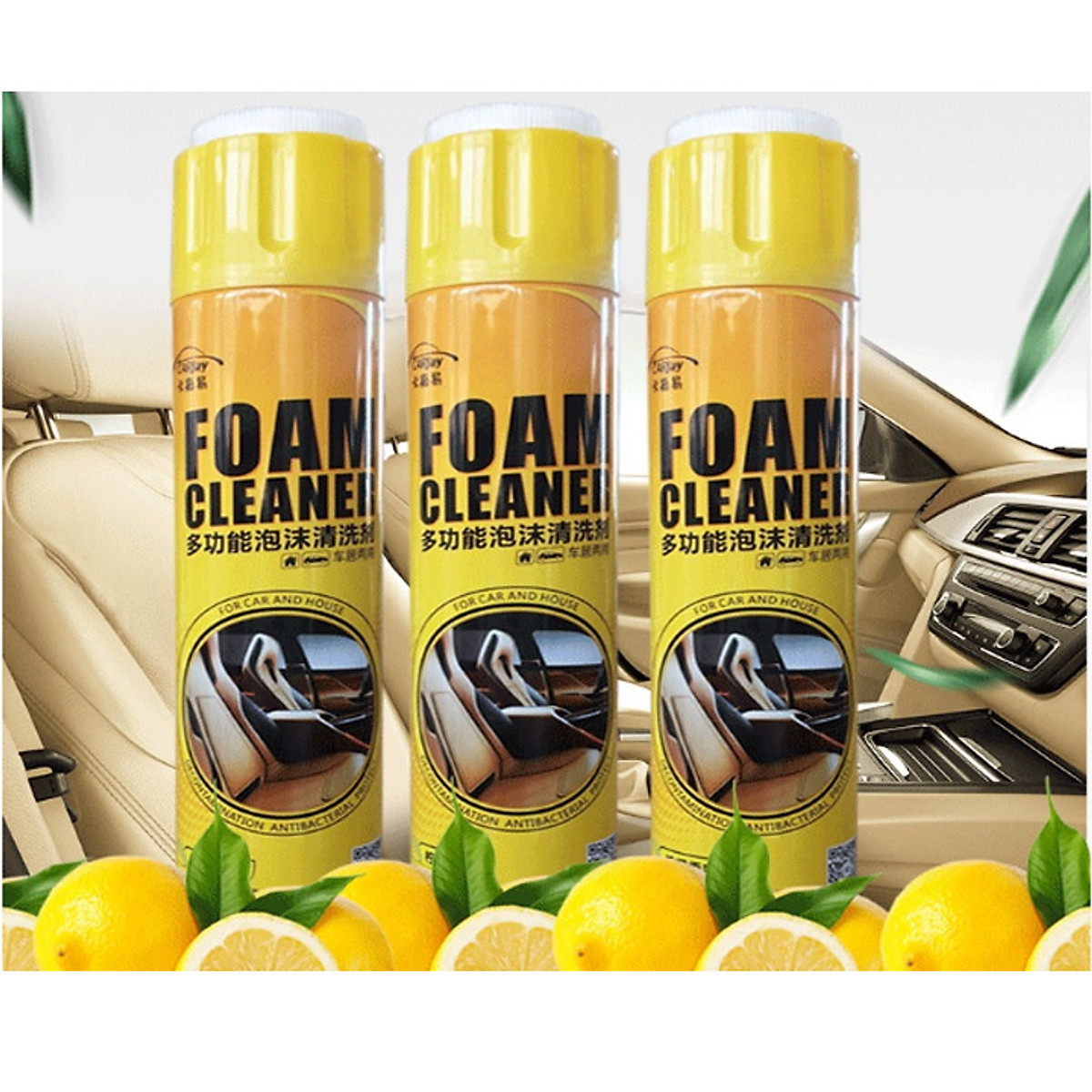 Chai xịt tẩy rửa nội thất ô tô - bình xịt rửa nội thất foam