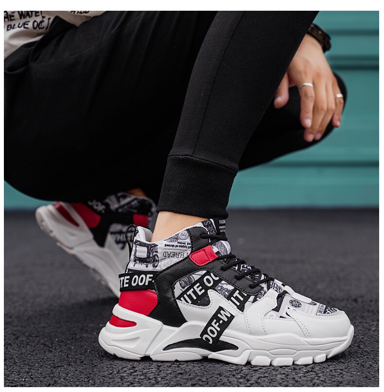 GIÀY SNEAKER NAM, GIÀY THỂ THAO NAM OFF TRẮNG ĐỎ CỰC THỜI TRANG, THÍCH HỢP ĐI HỌC, ĐI CHƠI, ĐI LÀM - EXPORT SHOES 2