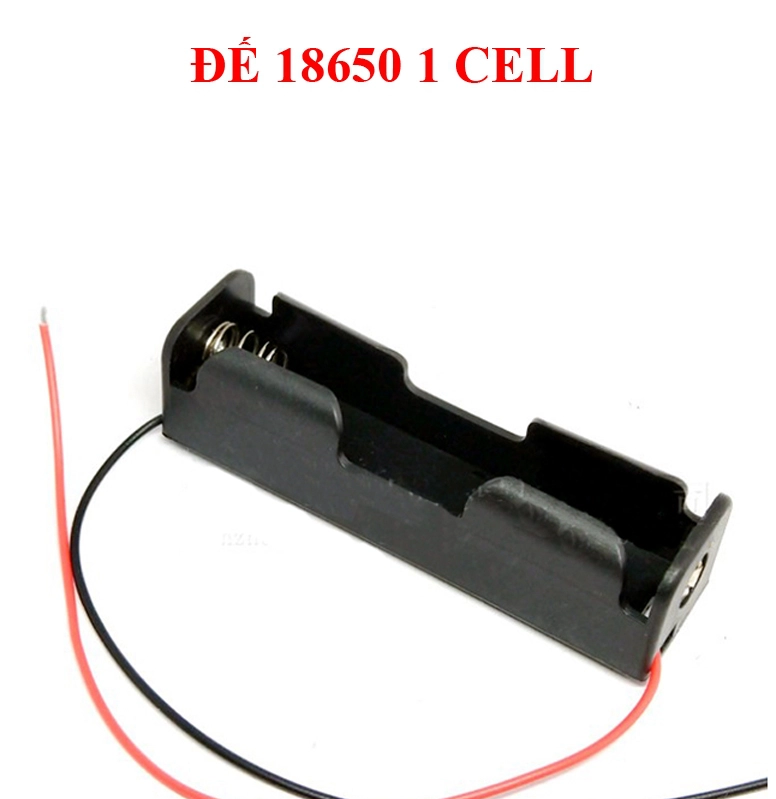 Combo 5 đế gắn pin 18650 có lò xo, dây hàn sẵn và lỗ bắt vít 1Cell