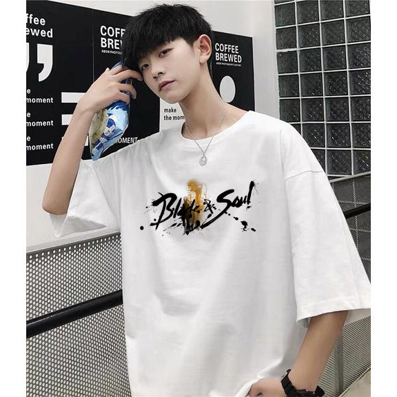 Áo phông unisex from rộng tay lỡ chữ SOUL VS BLADE đẹp vải dày mịn