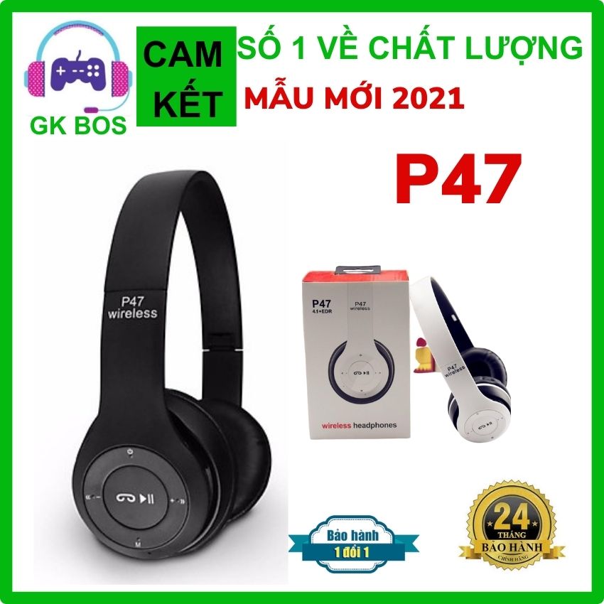 Tai Nghe Bluetooth Chụp tai P47 là Bản Nâng Cấp Hoàn Hảo Của Tai Nghe F10 Plus  Có Khe CắmThẻ Nhớ, Âm Bass Cực Chất
