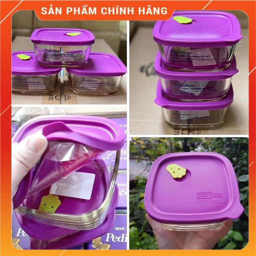 Hộp vuông thủy tinh Lock&Lock 410ml Quà tặng từ Pediasure