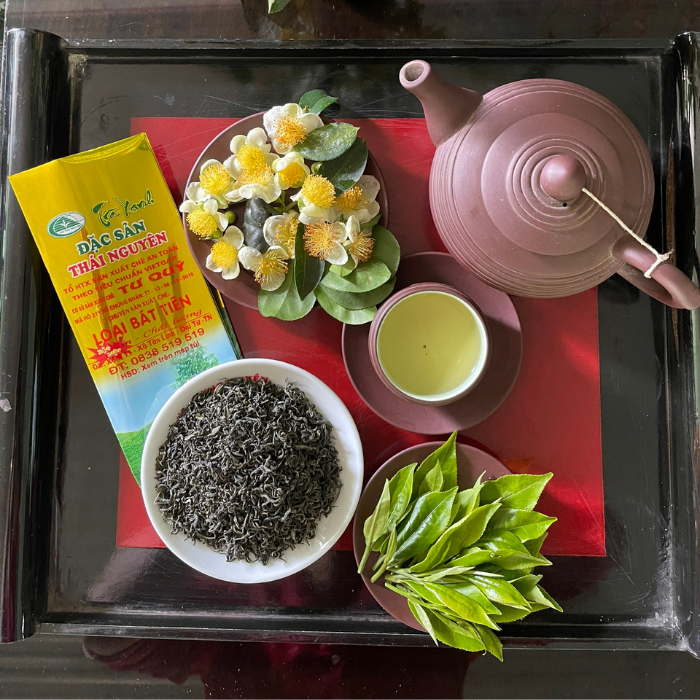 Combo 3 gói (gói 100gram) Chè Thái Nguyên Tư Quý - Trà Bát Tiên Thái Nguyên Tư Quý