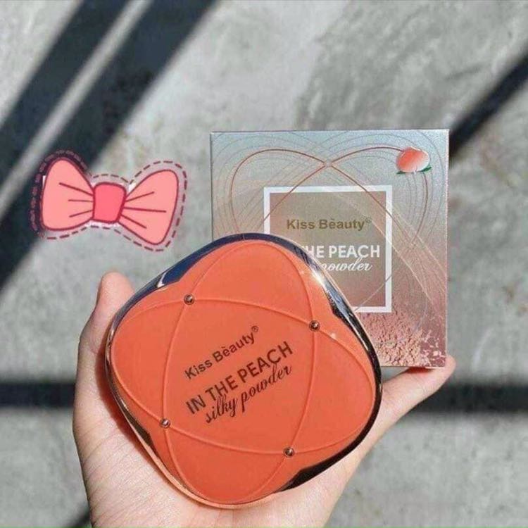 Phấn phủ Kiss Beauty 2 tầng in the peach