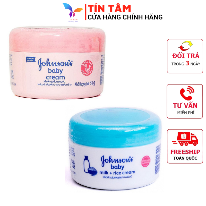 Kem Dưỡng Ẩm Chứa Sữa Và Gạo Johnson's Baby 50g
