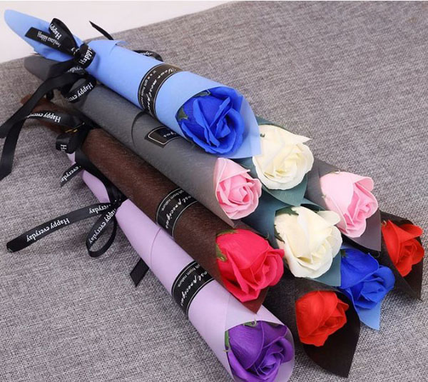 Sỉ hoa hồng sáp 1 bông ốc quế dài