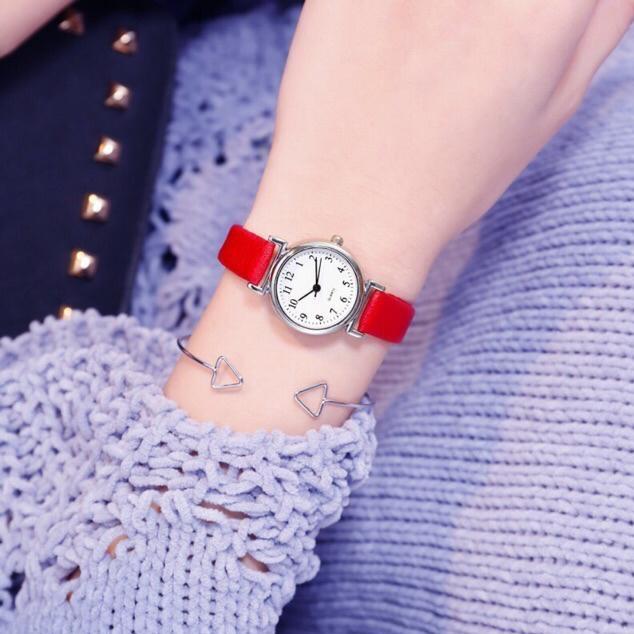 Đồng hồ nữ mstianq dây da size 26mm nhỏ xinh