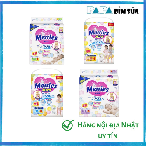 [HCM] MERRIES NỘI ĐỊA CỘNG MIẾNG BỈM QUẦN M58/L50/XL44/XXL28