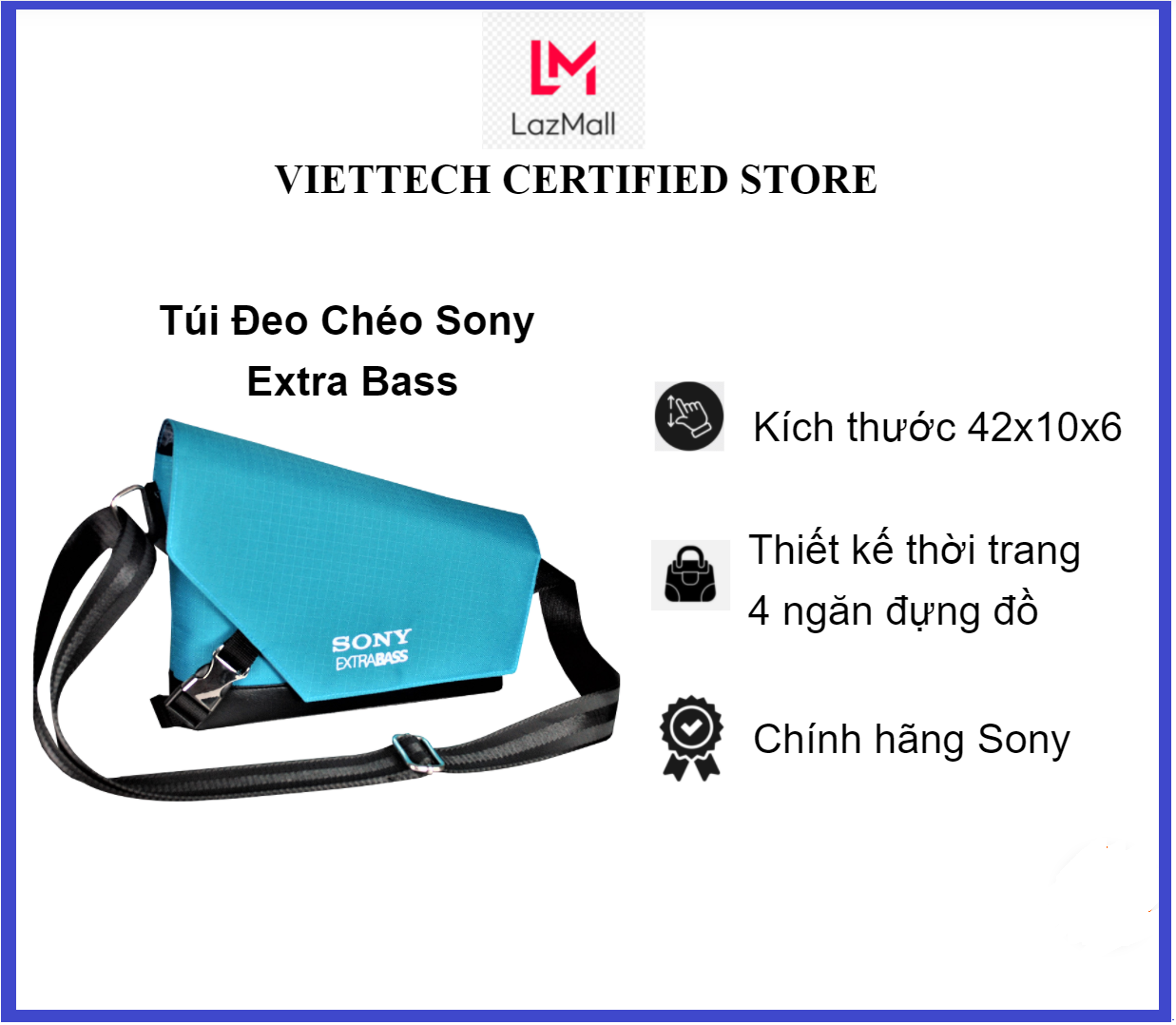 Túi Đeo Chéo Sony Extra Bass - Chính Hãng