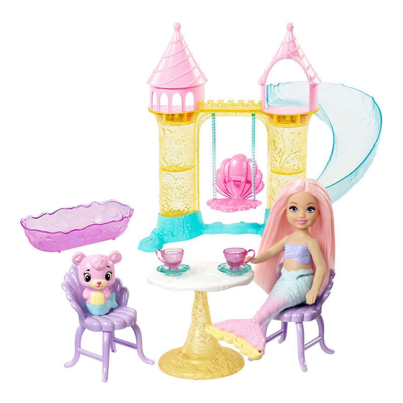 Barbie Đồ chơi dành cho Trẻ em Món quà Cô gái Đồ chơi Đồ chơi Bộ đồ chơi Búp bê Barbie Quà tặng-Huấn luyện viên Ngựa Kelly và Cô ấy Little Pony GHV78