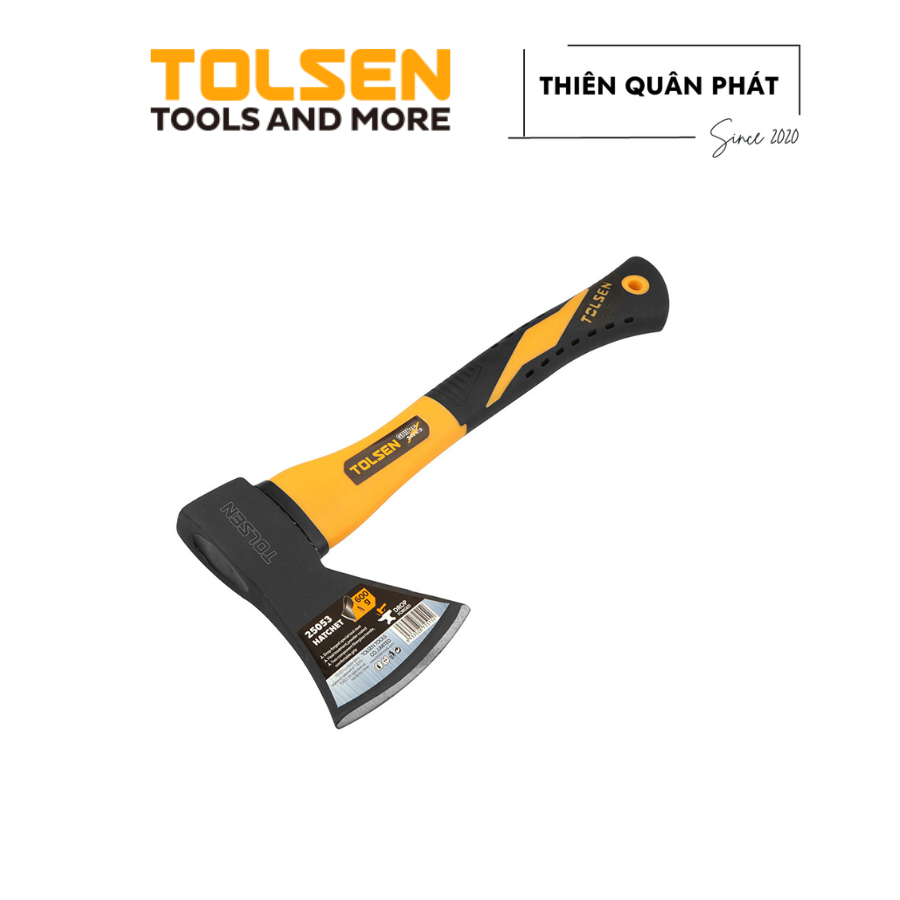 Búa Rìu Tolsen 25053 nặng 600g lưỡi thép carbon, thân nhựa cứng cáp