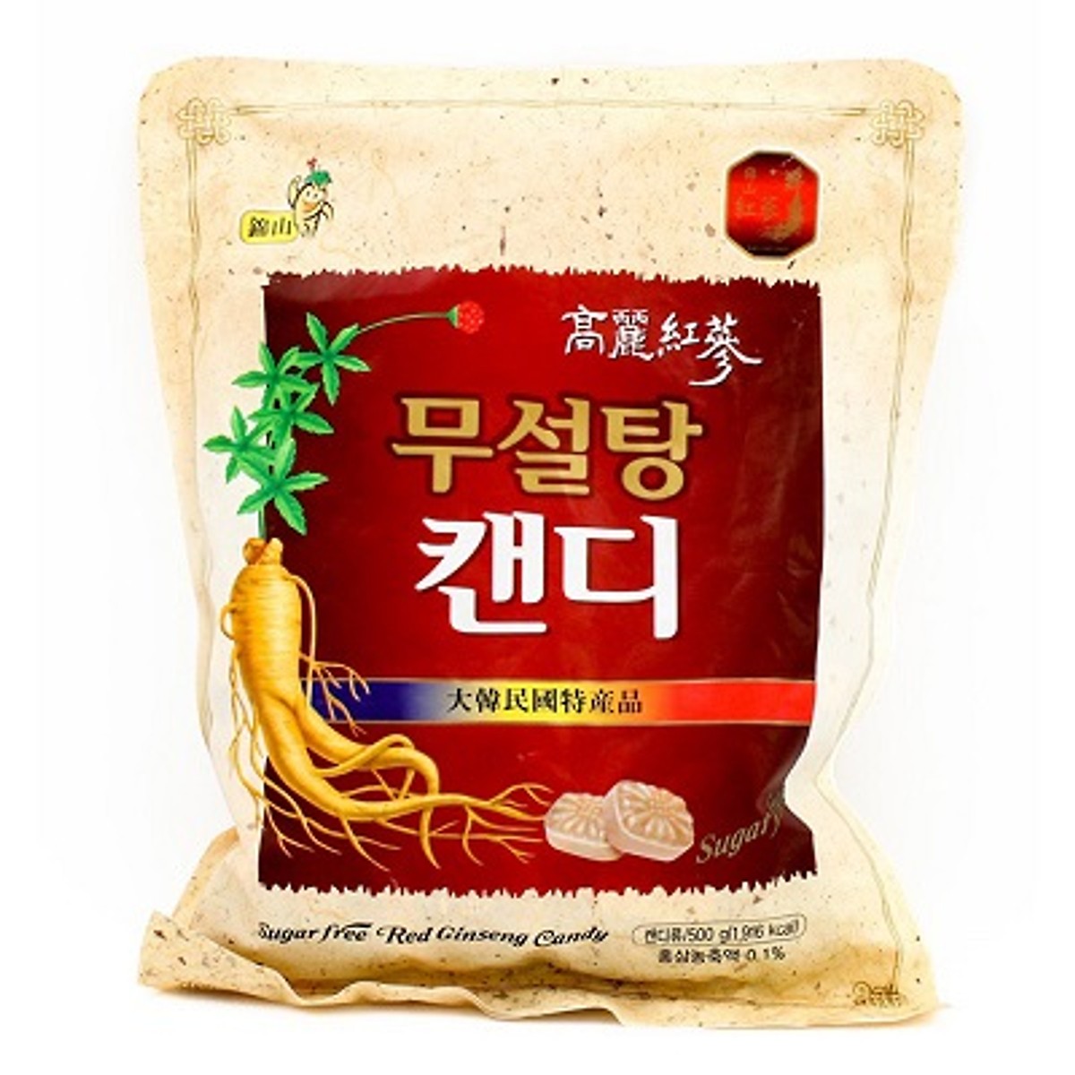 Kẹo hồng sâm không đường 500gram