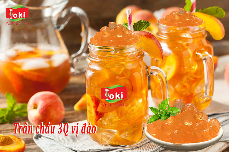 Yoki Trân châu 3Q vị đào dai, giòn, thơm ngát 400g-1kg-2kg