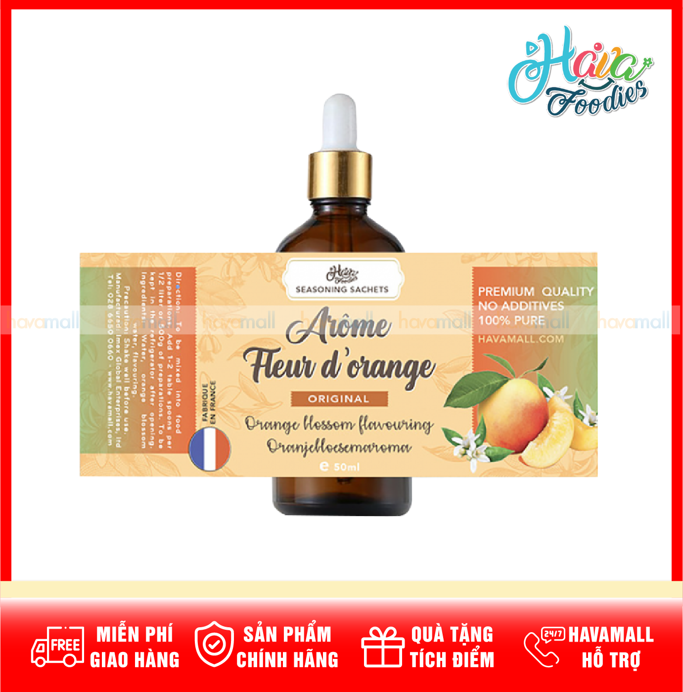 Nước Hoa Cam Làm Bánh Pháp La Pateliere – Orange Blosson Flower Water
