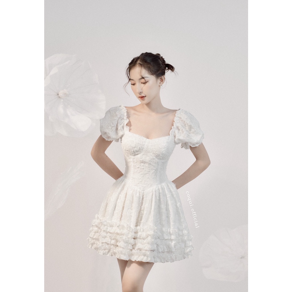 11.11 | nhập lazbomtan11 giảm 111k/699k đầm voan hoa cúp ngực bèo tầng naomi dress