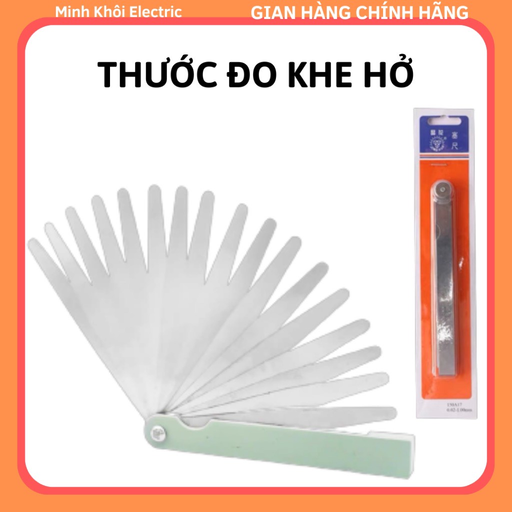 Thước Đo Khe Hở, thước lá chỉnh cò Xupap, bộ chỉnh cò và thuoc lá canh khe hở,vòng cong 45 độ,thuoc nhét gấp gọn