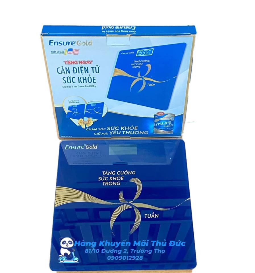 Cân sức khoẻ kính cường lực màu xanh Hàng km Abbott