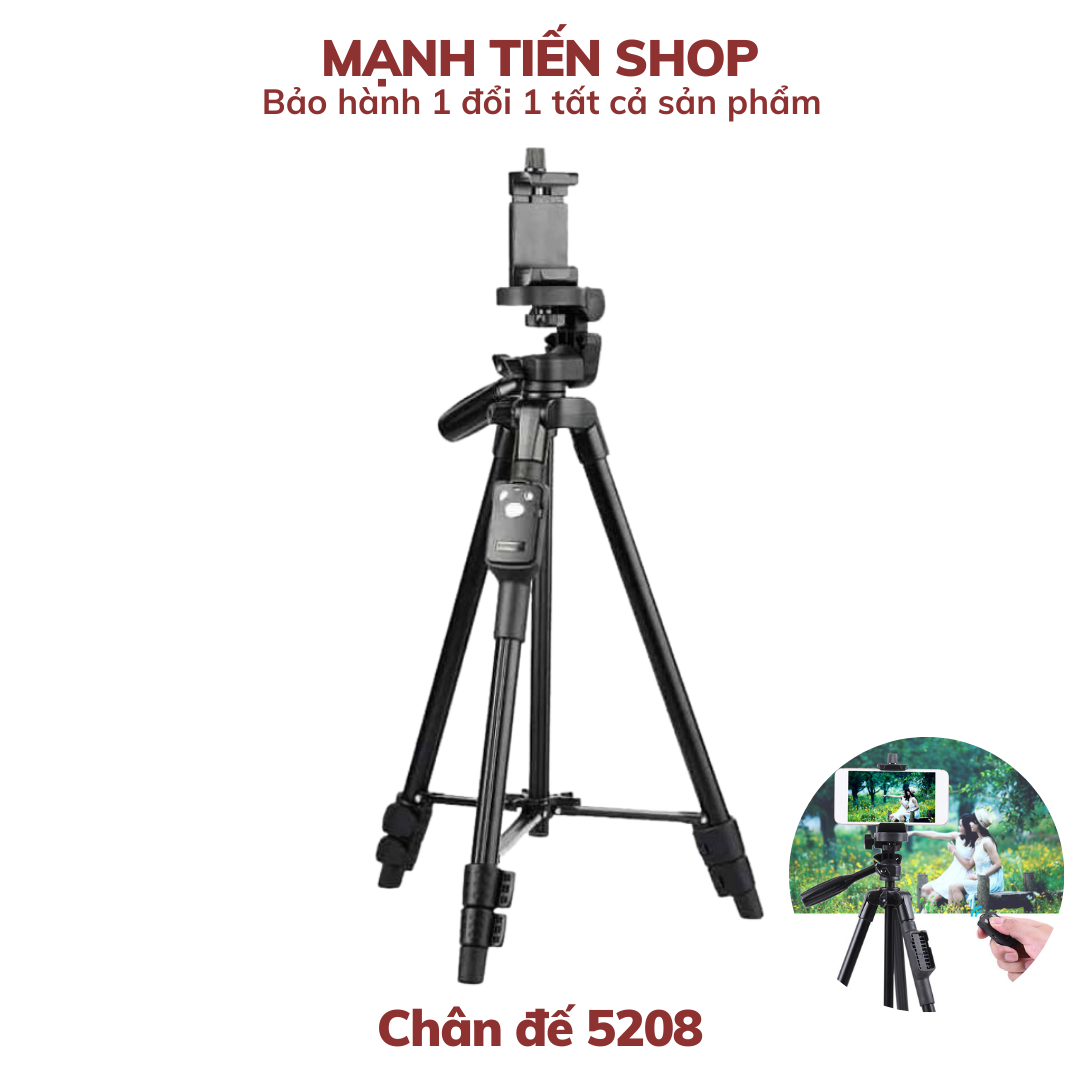 Chân đế điện thoại VTC 5208 kiêm giá đỡ có remote Bluetooth và túi đựng