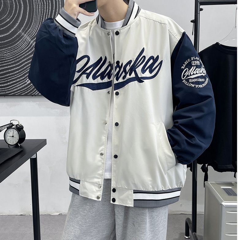 Áo Khoác Bomber Unisex Chất Gió 2 Lớp Cao Cấp,Áo Khoác Bóng Chày Nam Nữ Alaska Form Rộng