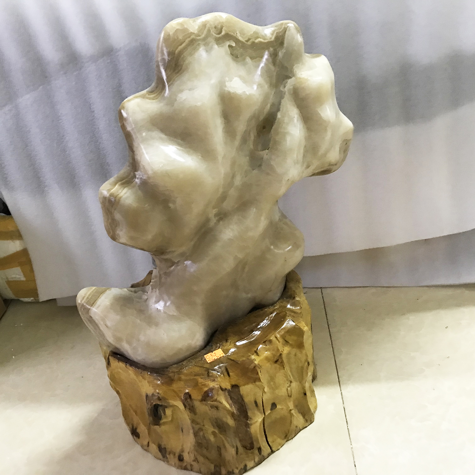 [HCM]Đá trụ đá cây đá phong thủy tự nhiên cao 52 cm nặng 25 kg cho người mệnh ThủyMộcKim (hóa thạch) siêu đẹp