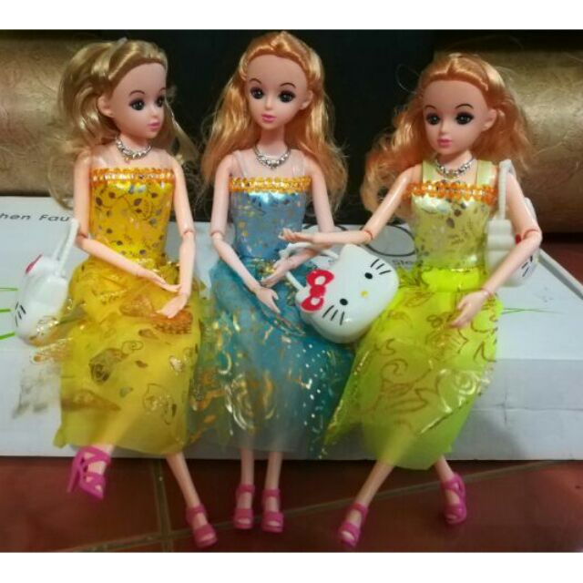 Búp bê khớp mặt cực xinh kèm túi kitty