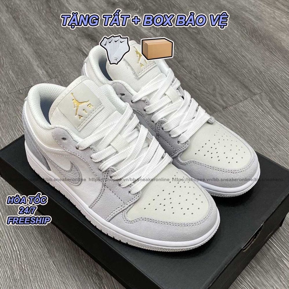 Giày_Jordan Cổ Thấp, Giày Jordan Paris 2 Phối Màu Nhẹ Nhàng Bản sịn Đủ Size Nam Nữ