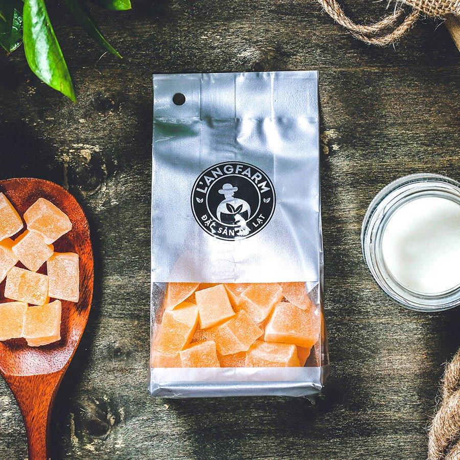 Kẹo hương mác mác dẻo L'ANGFARM - Đặc sản Đà Lạt 180g/bịch, mẫu bịch bạc