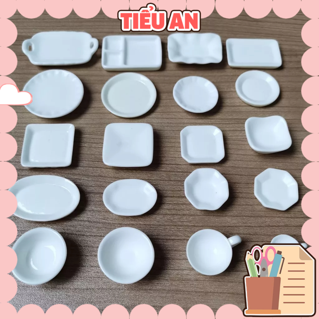 Charm slime/ dụng cụ charm trang trí mô hình dĩa đựng các loại