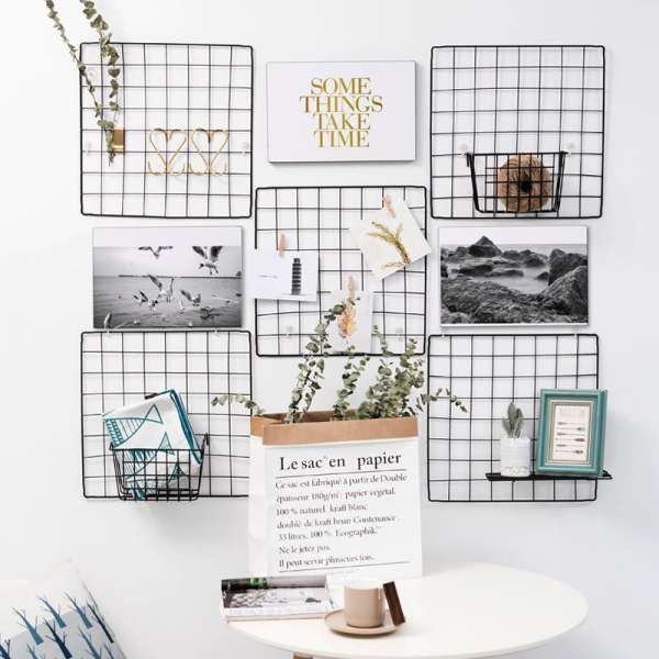 Giá 9k cho 1 miếng lưới sắt lắp ghép kệ 35x35cm CHỈ HÔM NAY (Làm kệ trang trí hoặc lắp ghép quây chó mèo)