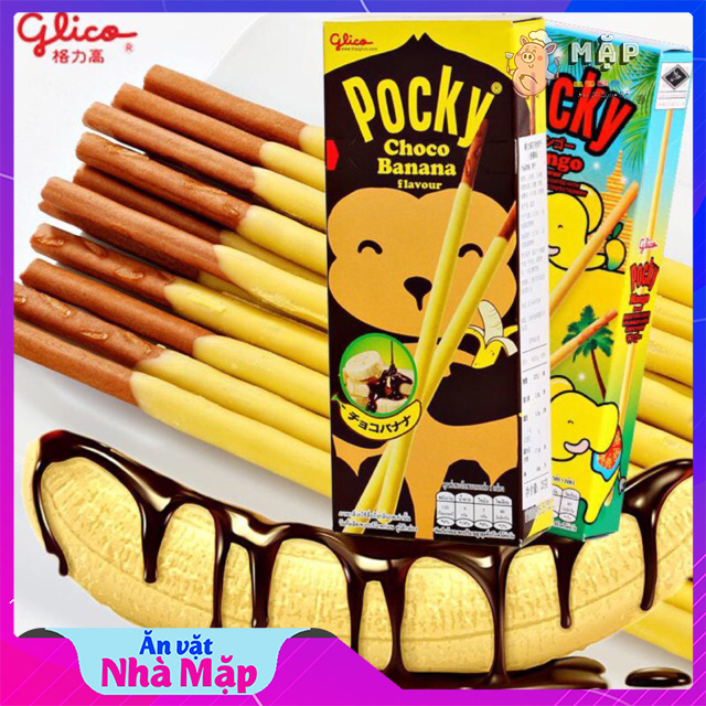 Bánh Que Pocky Socola Vị Chuối Glico Thái Lan Hình Con Khỉ
