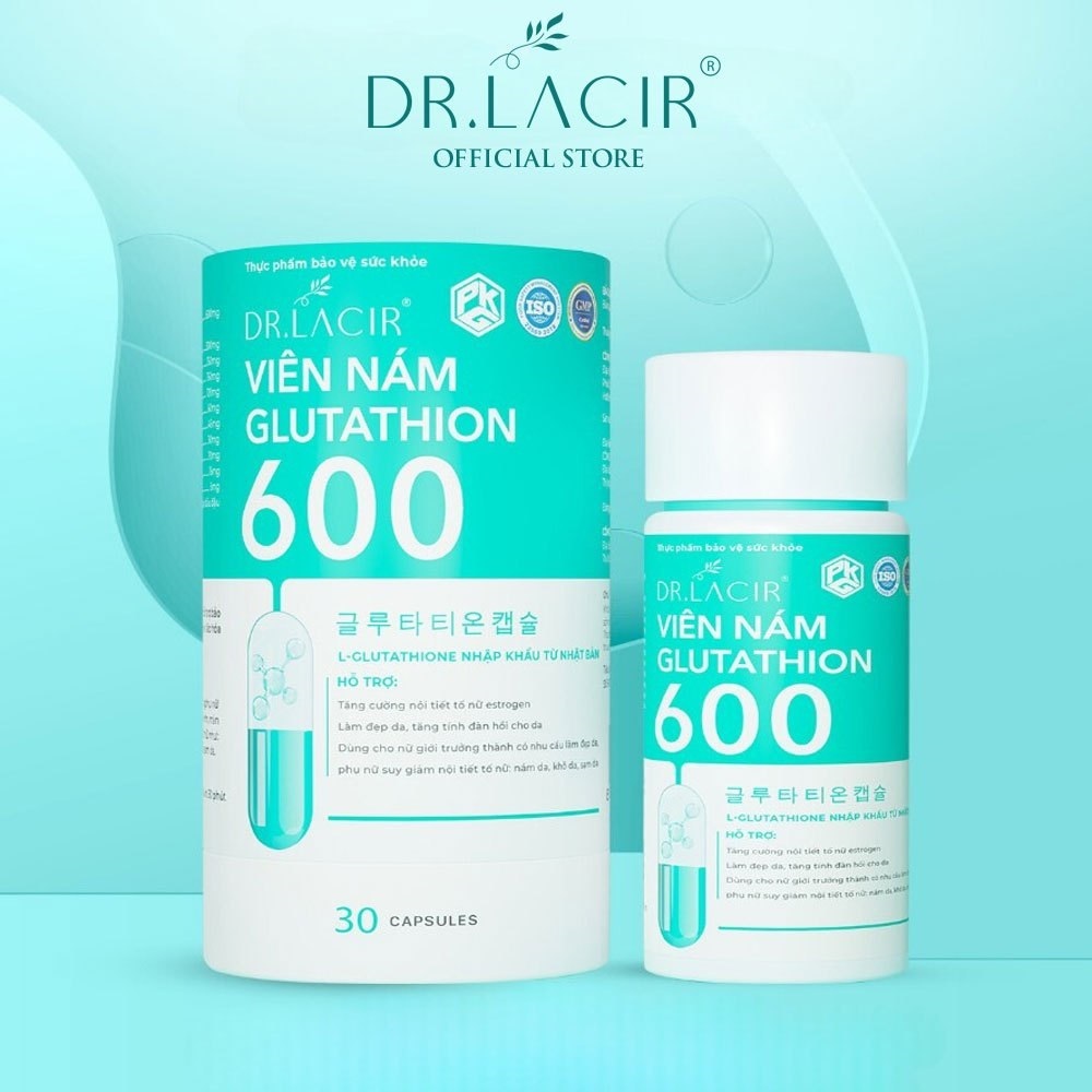 Viên Uống Trắng Da Glutathione 600 Chính Hãng Dr.lacir, Mờ nám giảm tàn nhang