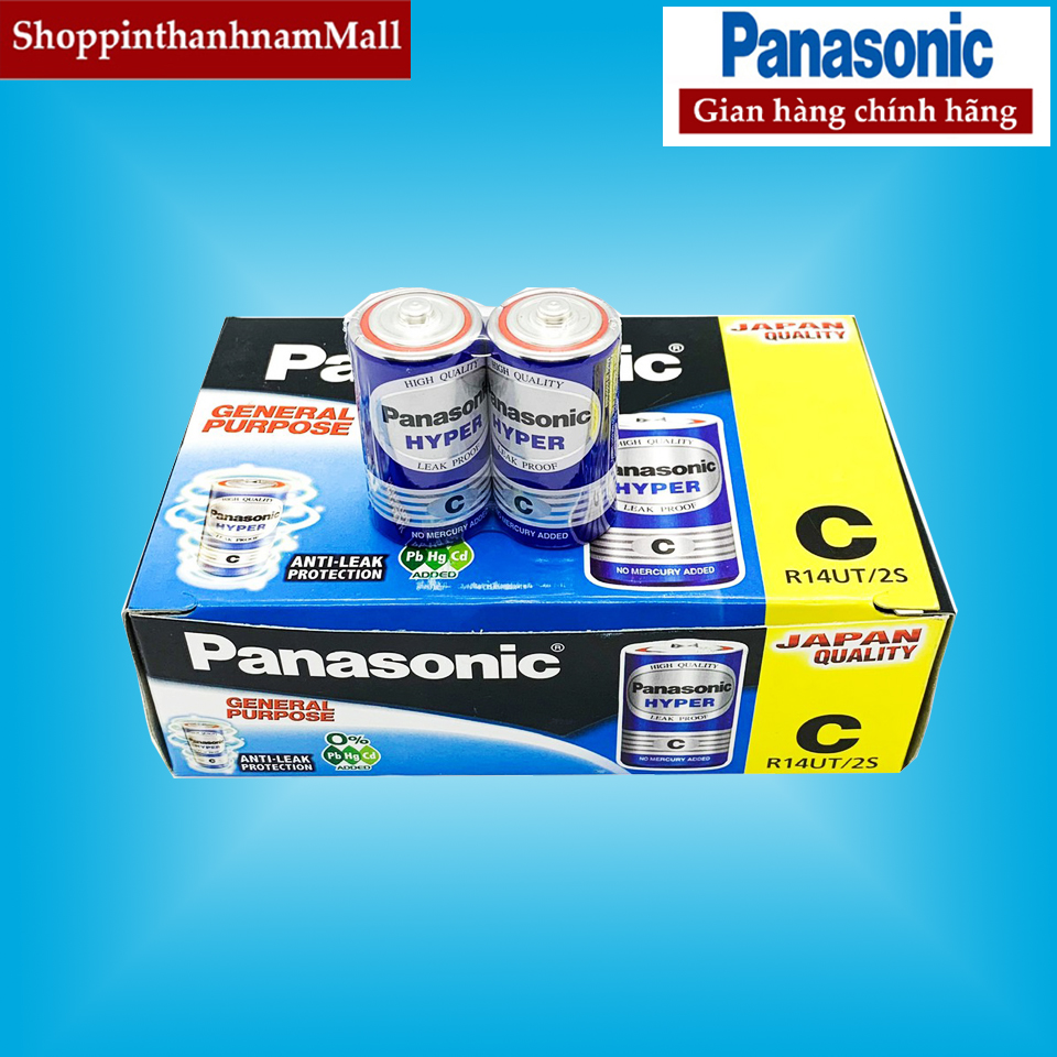 Pin trung panasonic size c hyper r14ut-2s vỉ 2 viên chính hãng