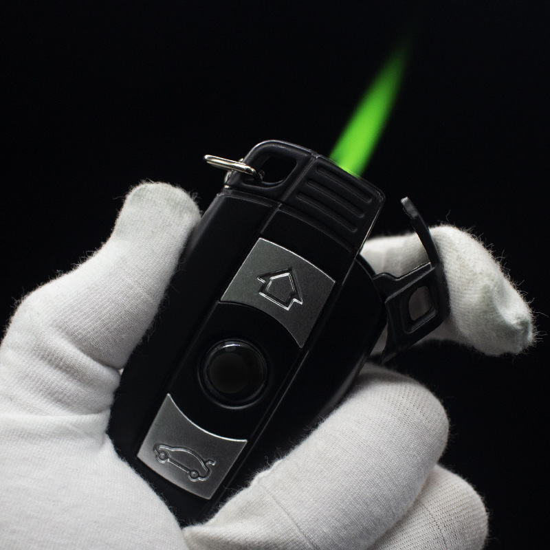 [HCM]Bật lửa móc khóa khò tia xanh logo BMW TH183 lửa mạnh có đèn pin độc đáo